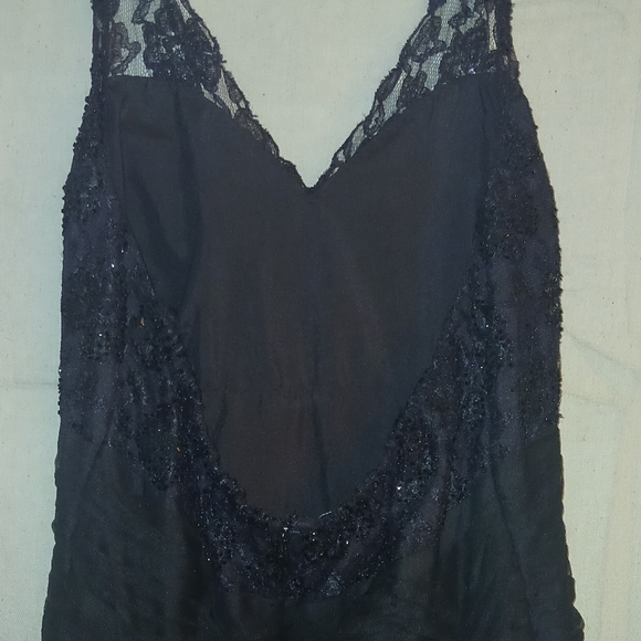 VINTAGE SEAN COLLECTION Black Halter HIGH LOW Dress - Picture 4 of 10